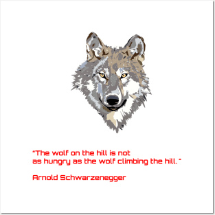 Wolf with qoute Posters and Art